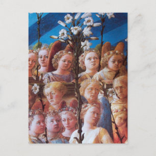 ANGELS WITH WHITE LILIES CHRISTMAS HOLIDAY CARD