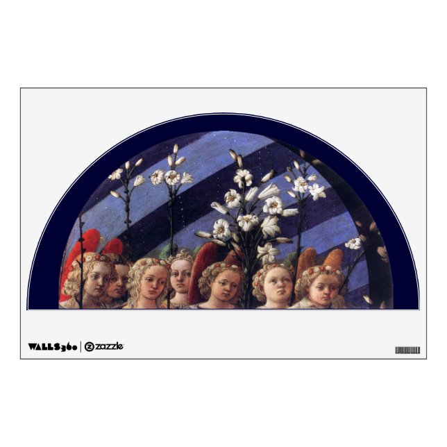 ANGELS WITH WHITE LILIES WALL STICKER (Front)