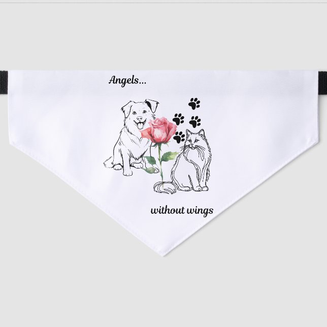 Angels...without wings. Pet Bandana Collar (Front)