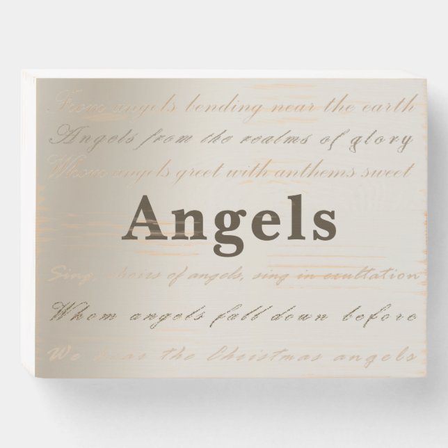 Angels Wood Box Sign (Front Horizontal)
