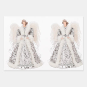 Angels Wrapping Paper Flat Sheet Set of 3
