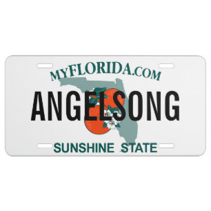 Angelsong Florida Custom License Plate