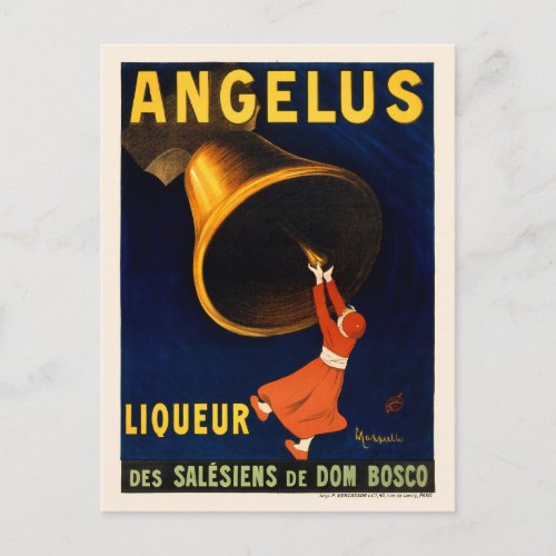 Angelus Liqueur France Vintage Poster 1907 Postcard