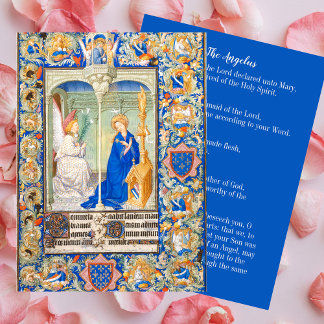 Angelus Virgin Mary Annunciation Catholic Prayer Note Card