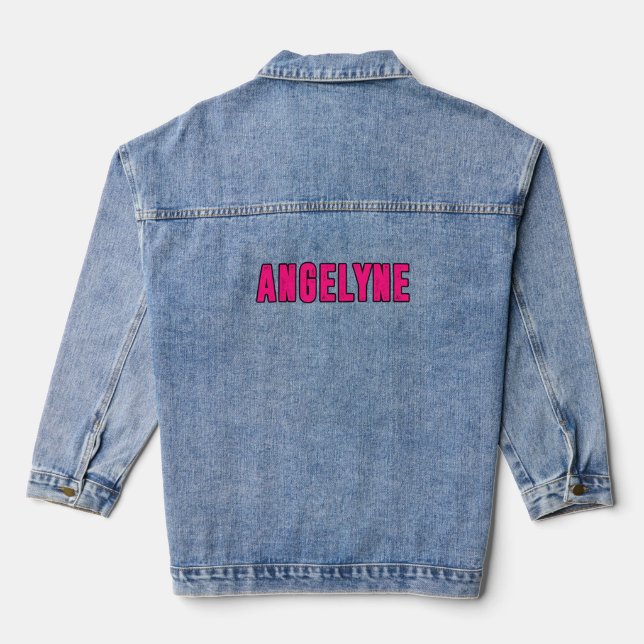 Angelyne name denim jacket (Back)