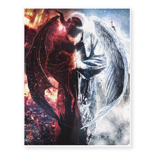 "Angelz & Demonz" Temporary Tattoo (Front)