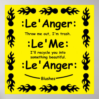 anger and me - inspirational poster