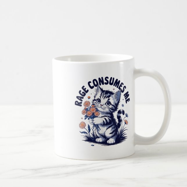 Anger Angry Emotion Funny Rage Rage Consumes Me -  Coffee Mug (Right)