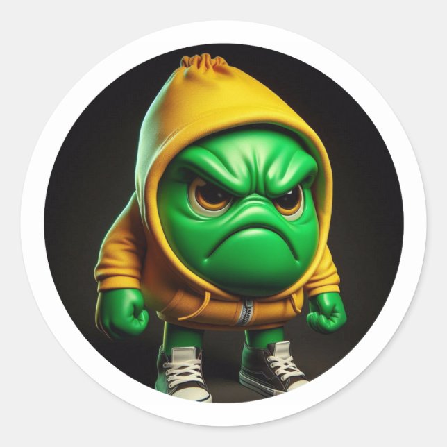 Anger Classic Round Sticker (Front)
