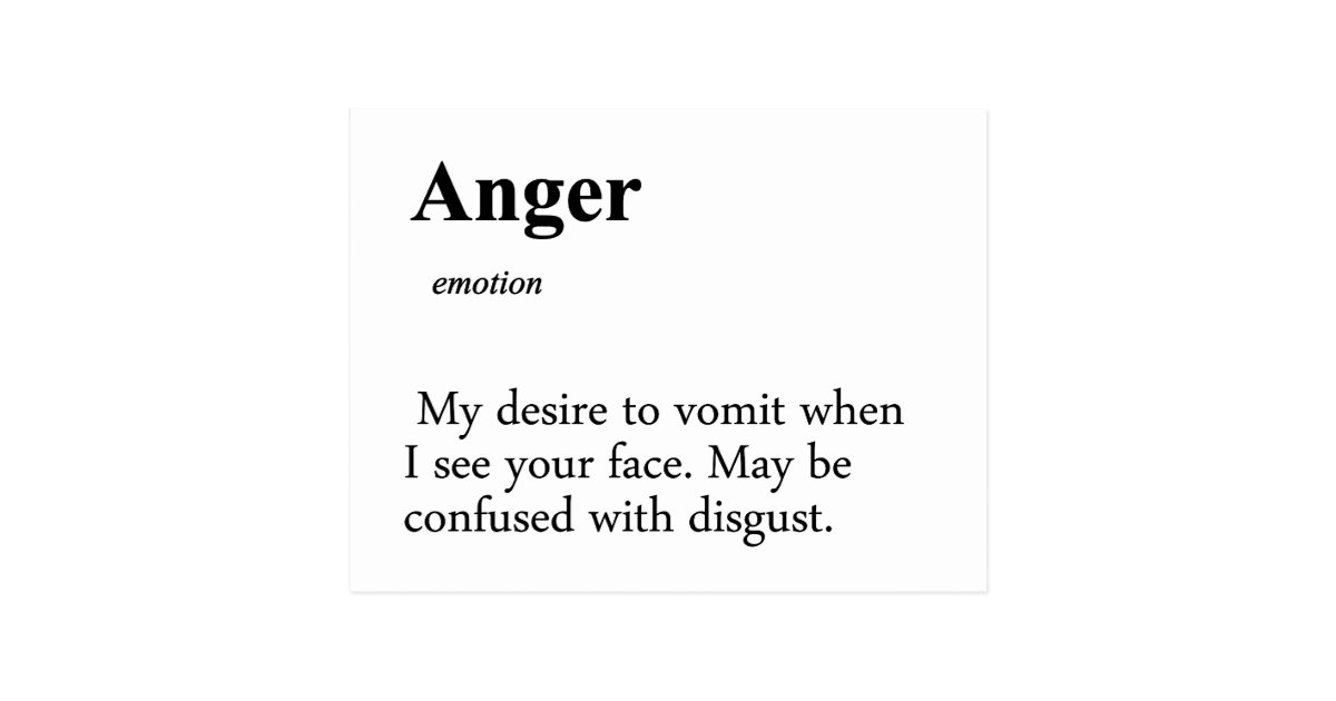 anger-definition-postcard-zazzle