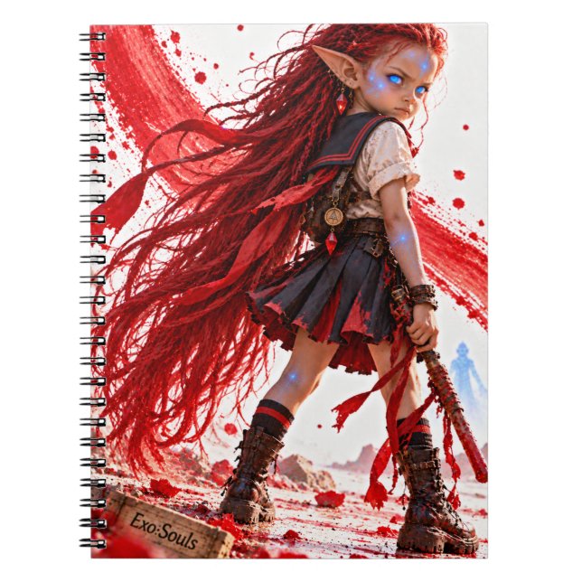 Anger / Little Fighter / Cherry Red Notebook (Front)