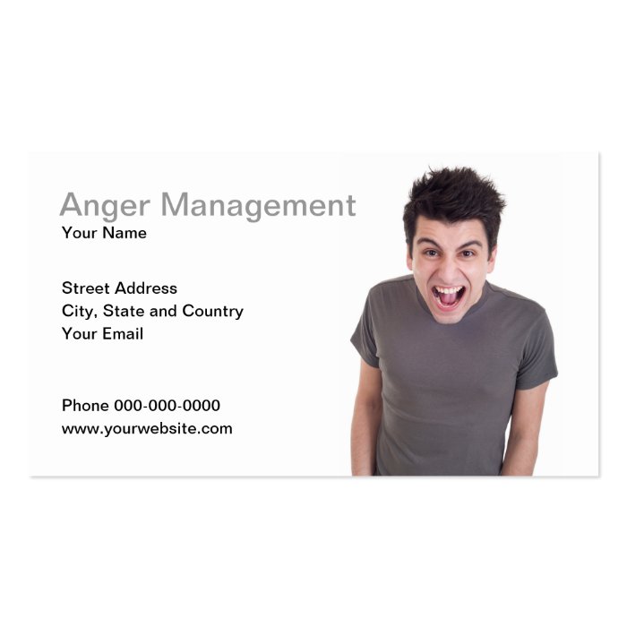 Anger Management Business Card