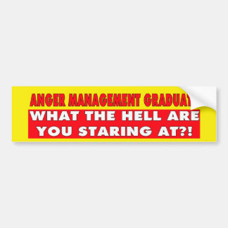 Anger Management Graduate Bumper Sticker