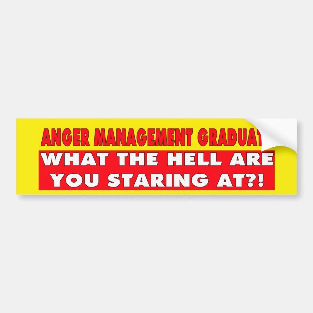 Anger Management Graduate Bumper Sticker (Front)
