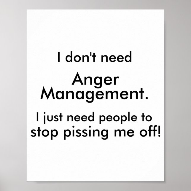 Anger Management  Poster (Front)