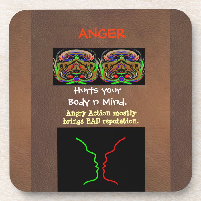 ANGER Management   some one needs your help Beverage Coaster