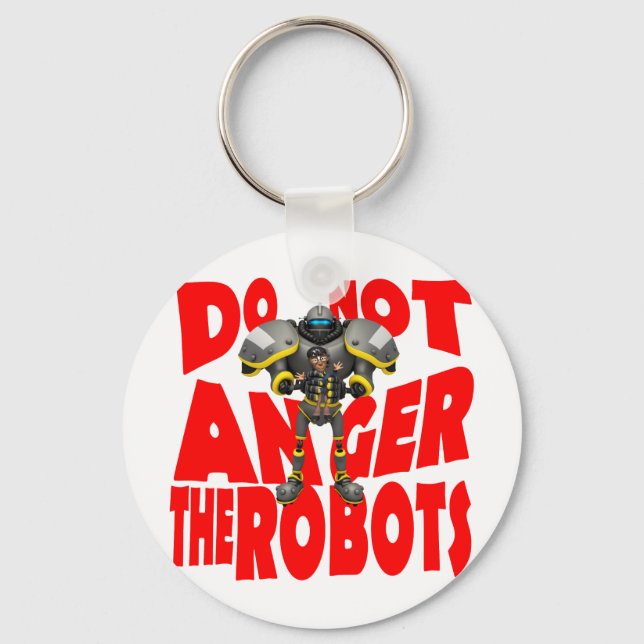 Anger Robots Keychain (Front)