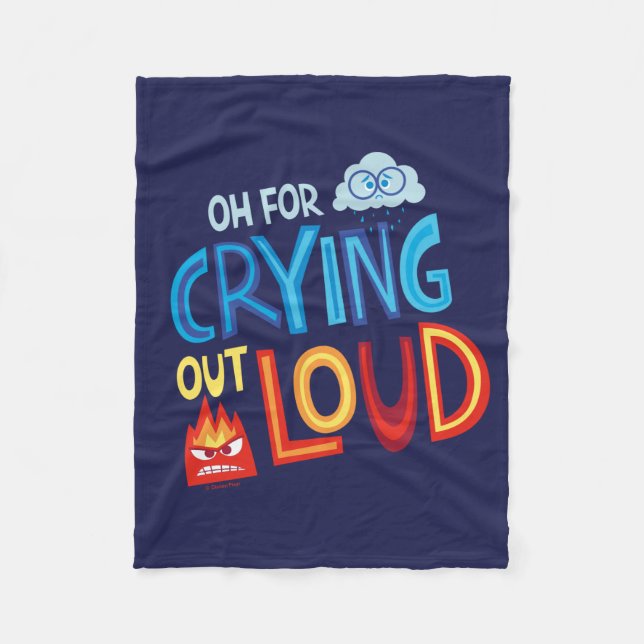 Anger & Sadness "Oh For Crying Out Loud" Fleece Blanket (Front)