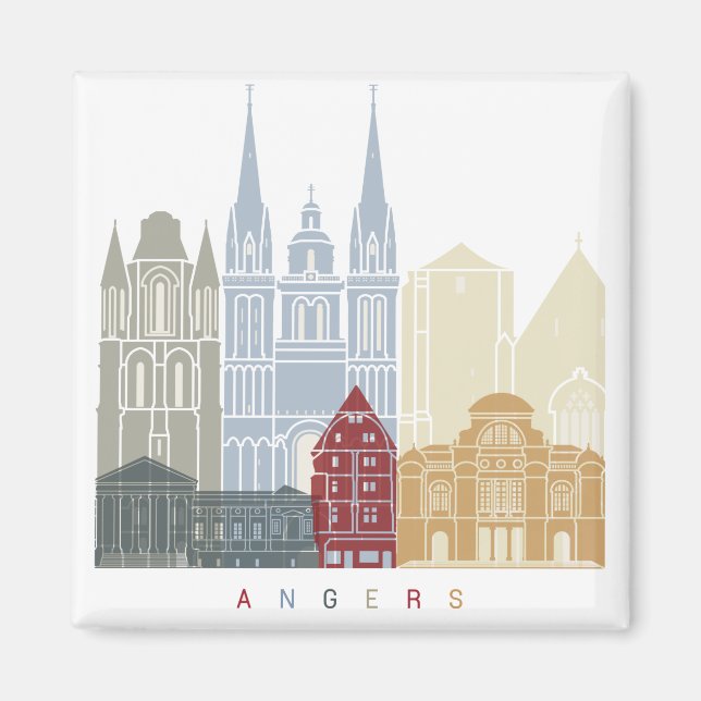 Angers skyline poster magnet (Front)