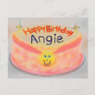 Angie's 2014 Birthday Cake Postcard