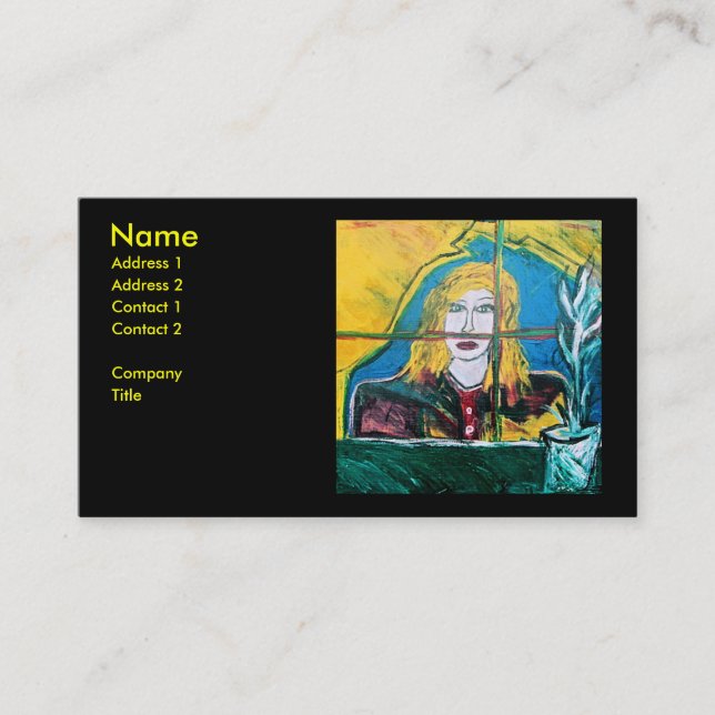 ANGIES THOUSAND YARD STARE BUSINESS CARD (Front)