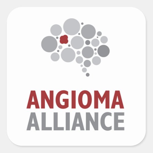 Angioma Alliance Logo Gear Square Sticker