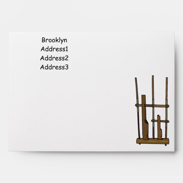 Angklung cartoon illustration envelope (Front)