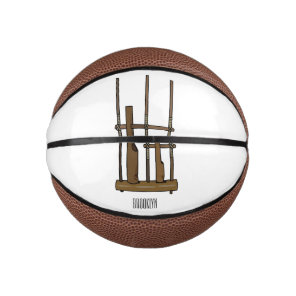 Angklung cartoon illustration mini basketball