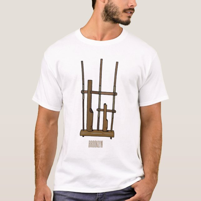 Angklung cartoon illustration T-Shirt (Front)
