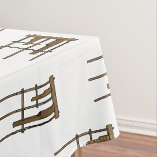 Angklung cartoon illustration tablecloth