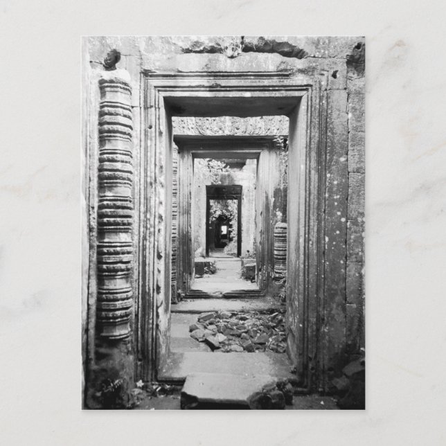 Angkor Cambodia, Doorways Preah Khan Postcard (Front)