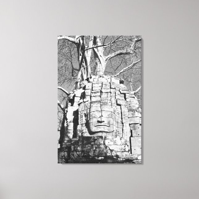 Angkor Cambodia, Head Ta Som Temple Canvas Print (Front)