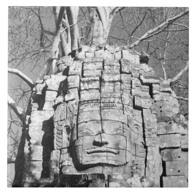 Angkor Cambodia, Head Ta Som Temple Tile (Front)