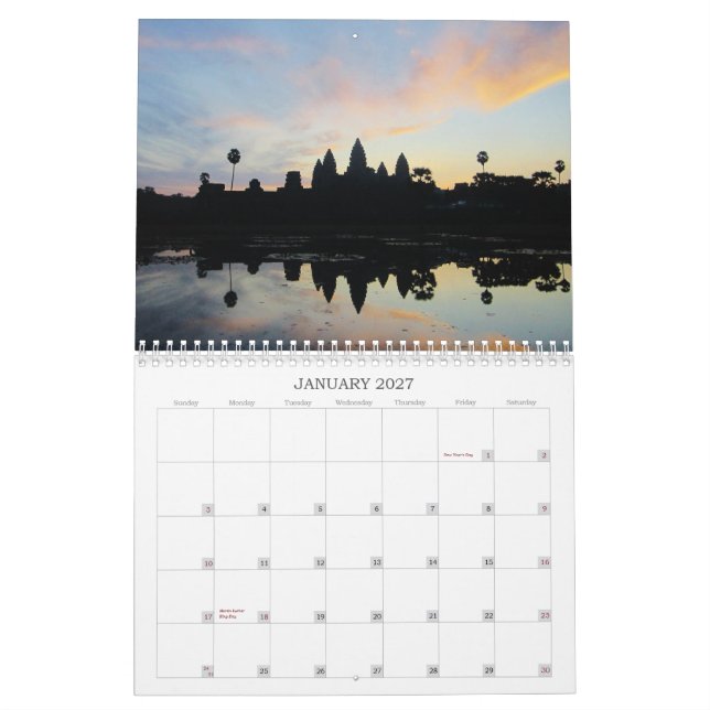 Angkor Wat 2012 Calendar (Jan 2027)