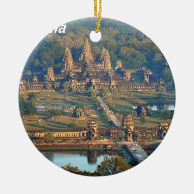 -Angkor-WAT-Angie. Ceramic Ornament (Front)