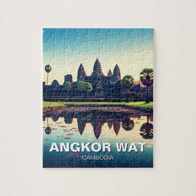Angkor Wat Cambodia at Dawn Jigsaw Puzzle (Vertical)