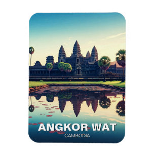 Angkor Wat Cambodia at Dawn Magnet