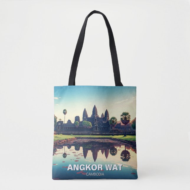 Angkor Wat Cambodia at Dawn Tote Bag (Front)