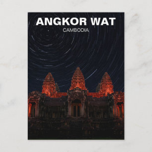 Angkor Wat Cambodia at Night Postcard