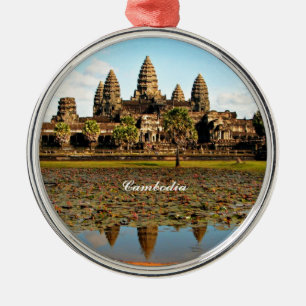 Angkor Wat, Cambodia Metal Ornament