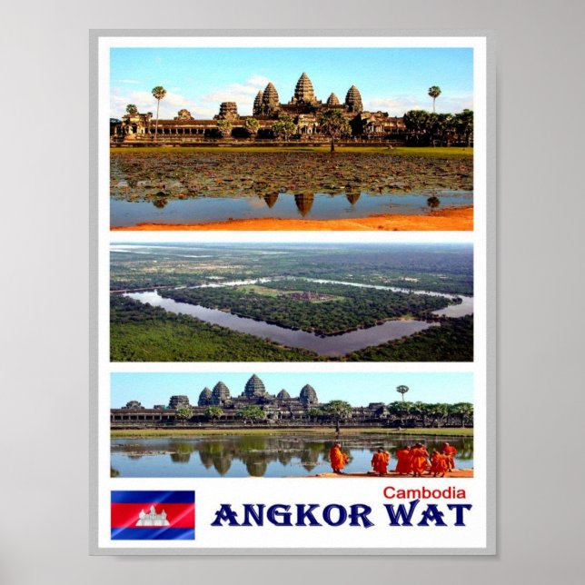Angkor Wat - Cambodia - Mosaic - Poster (Front)