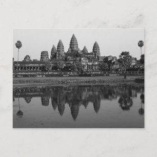 Angkor Wat, Cambodia - Original B&W Travel Photo Postcard