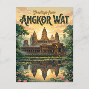Angkor Wat Cambodia Postcard