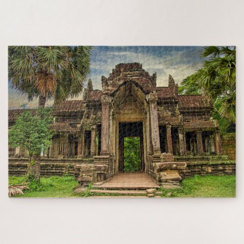 Angkor Wat Cambodia Temple Entrance Jigsaw Puzzle