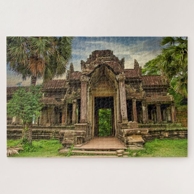Angkor Wat Cambodia Temple Entrance Jigsaw Puzzle (Horizontal)