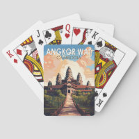 Angkor Wat Cambodia Travel Art Vintage