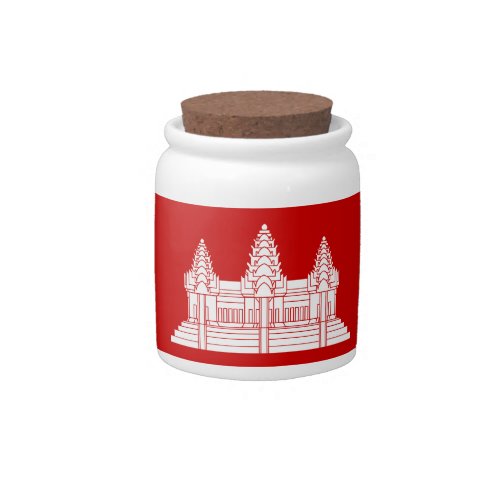 Angkor Wat Cambodian  Khmer Flag Candy Jar