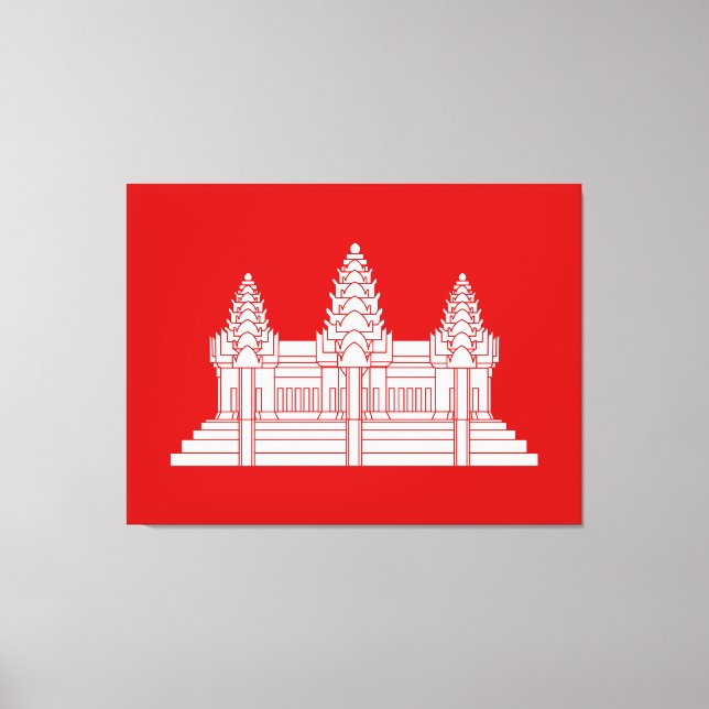 Angkor Wat Cambodian / Khmer Flag Canvas Print (Front)