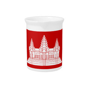 Angkor Wat Cambodian / Khmer Flag Drink Pitcher