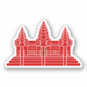 Angkor Wat Cambodian / Khmer Flag Sticker